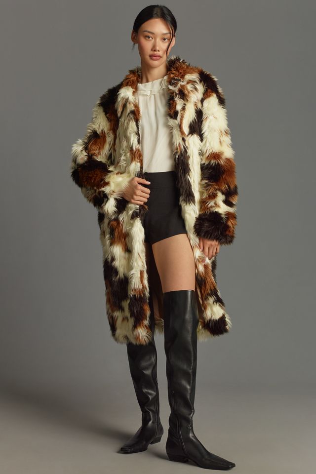 By Anthropologie Long Shaggy Coat #4