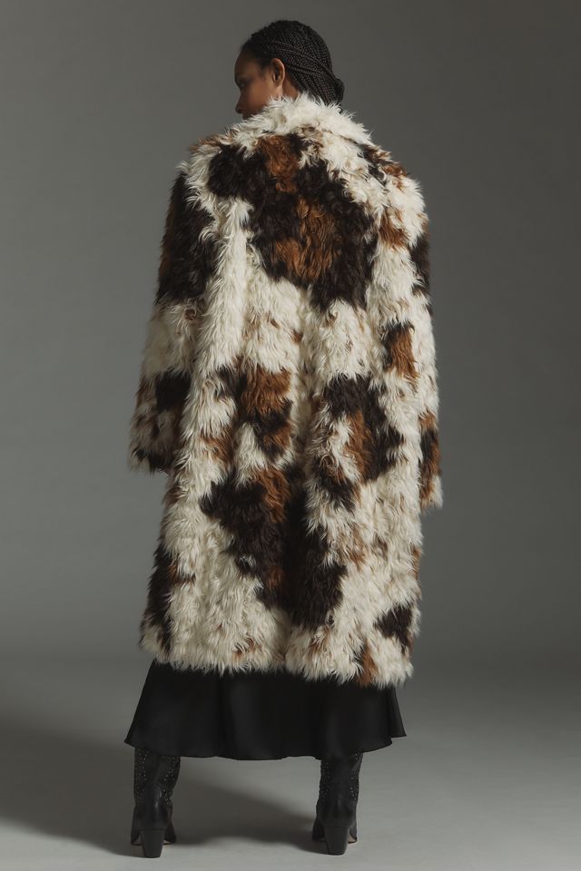 By Anthropologie Long Shaggy Coat #6