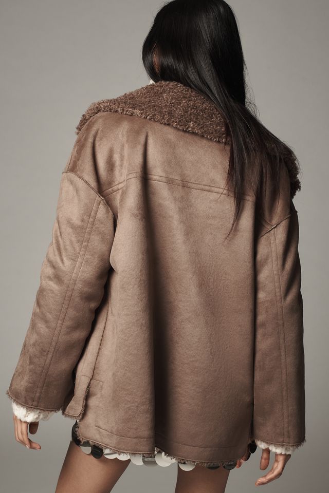 Pilcro Reversible Faux-Shearling Coat #4
