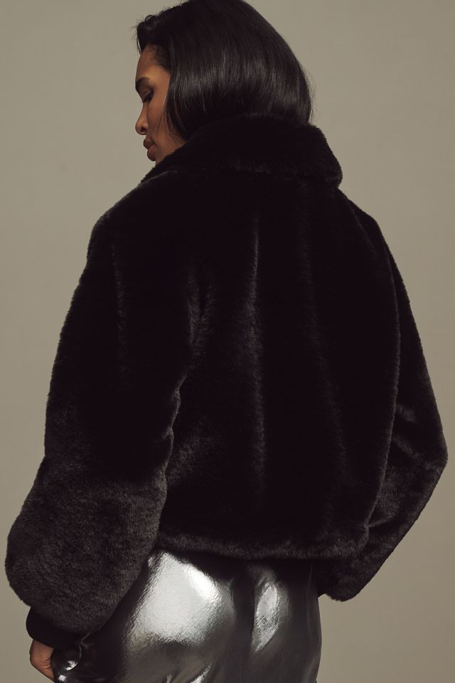 Maeve Cropped Faux-Fur Coat | Anthropologie