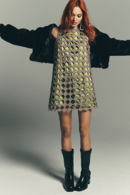 Maeve Crop Faux Fur Coat product page