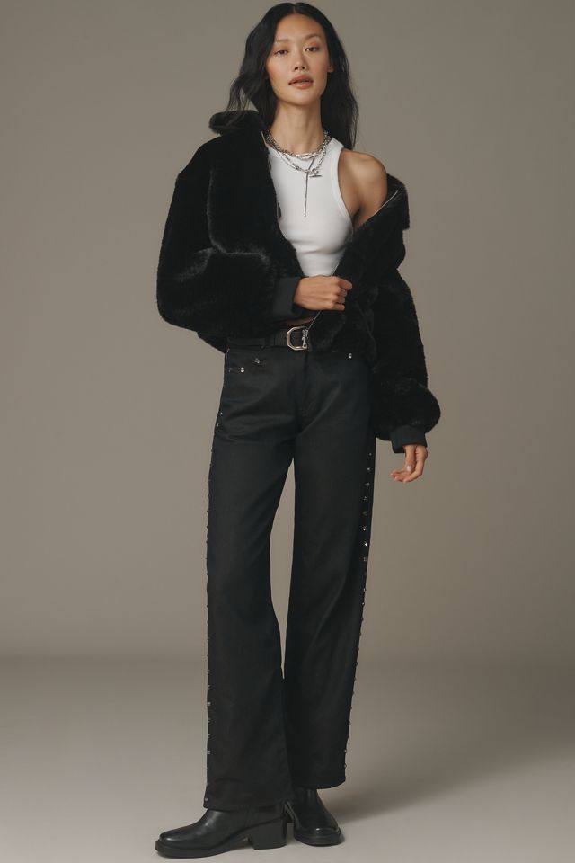 Maeve Crop Faux-Fur Coat #2