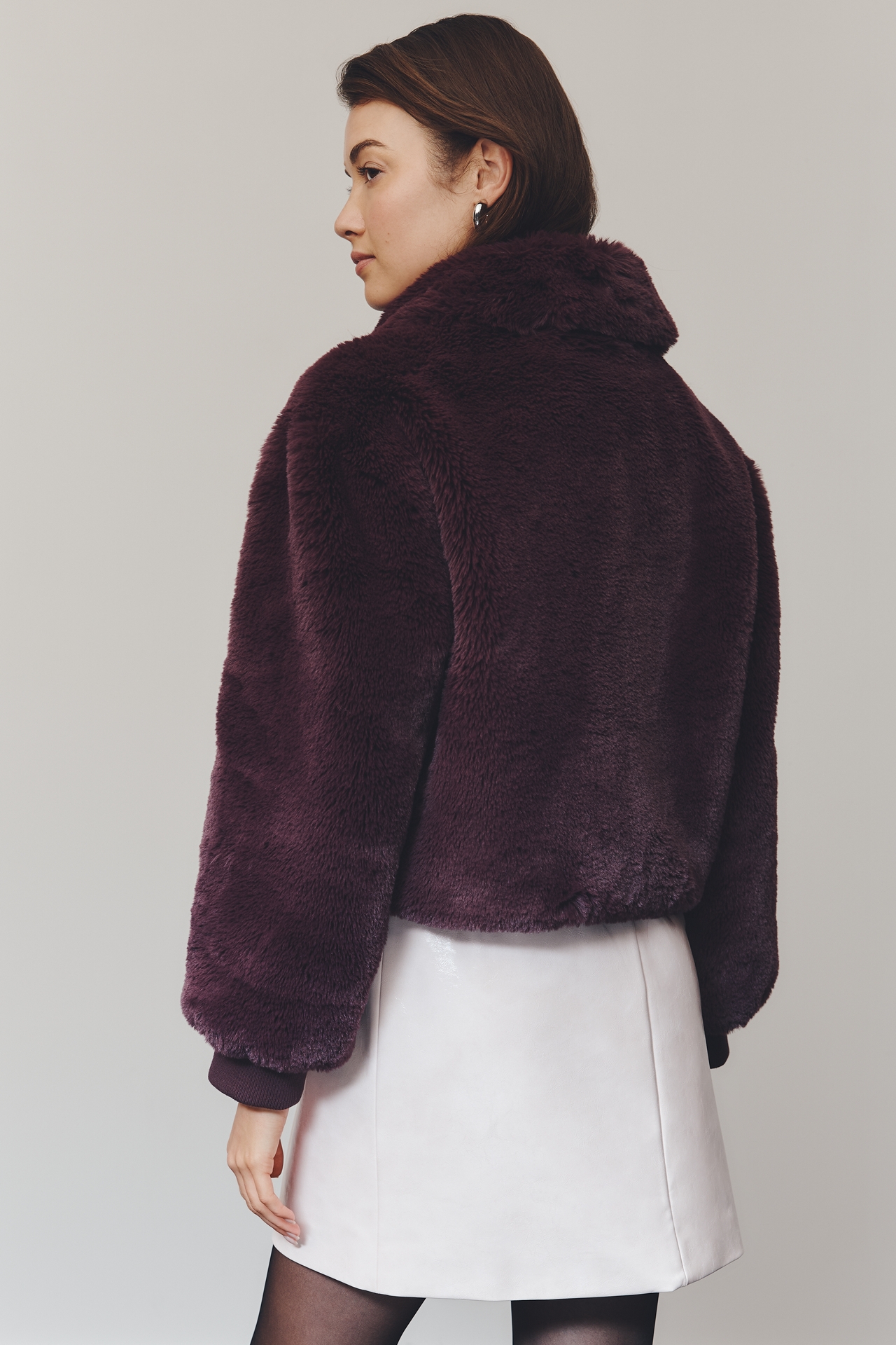 Maeve Crop Faux-Fur Coat