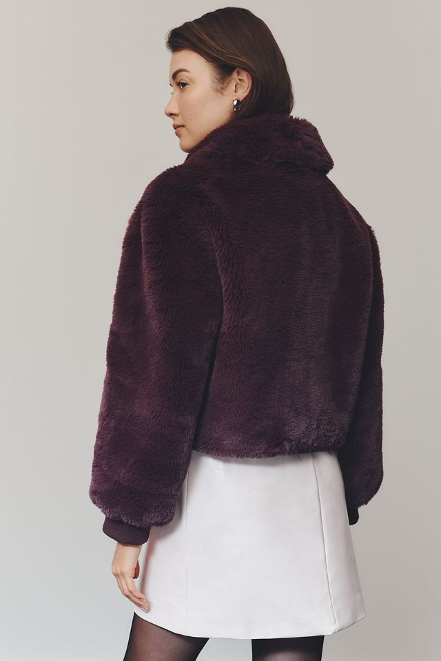 Maeve Cropped Faux-Fur Coat