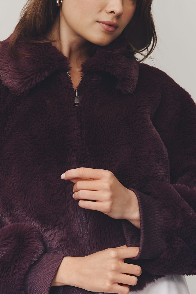 Maeve Cropped Faux-Fur Coat