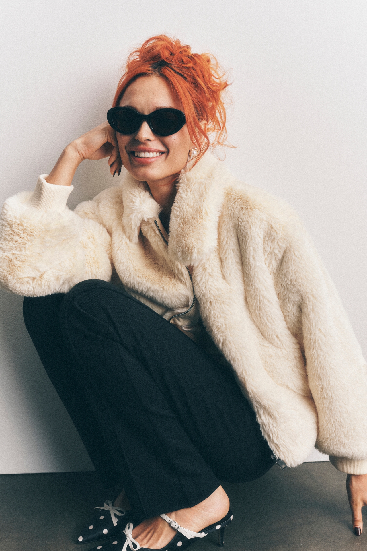 Rae Faux Fur Crop Jacket by Maeve