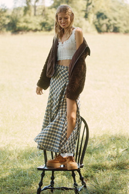 Pilcro Textured Faux-fur Jacket In Brown