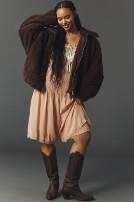 Pilcro Textured Faux-Fur Jacket