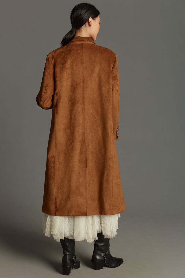 By Anthropologie Faux-Suede Trench Coat #3