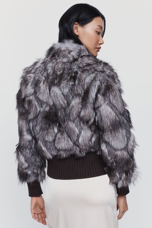 Maeve Faux-Fur Cropped Jacket #2