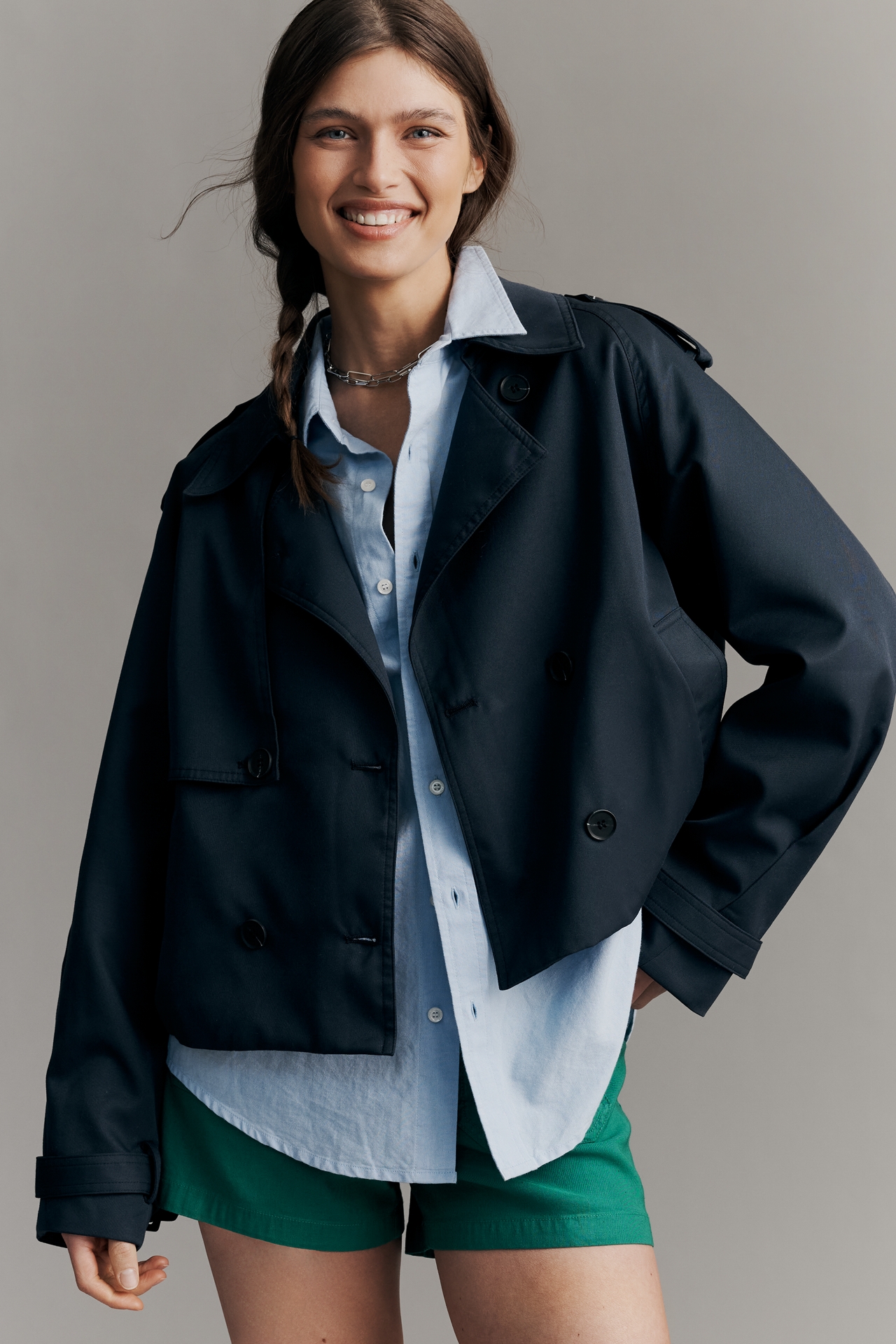 Maeve Crop Trench Coat