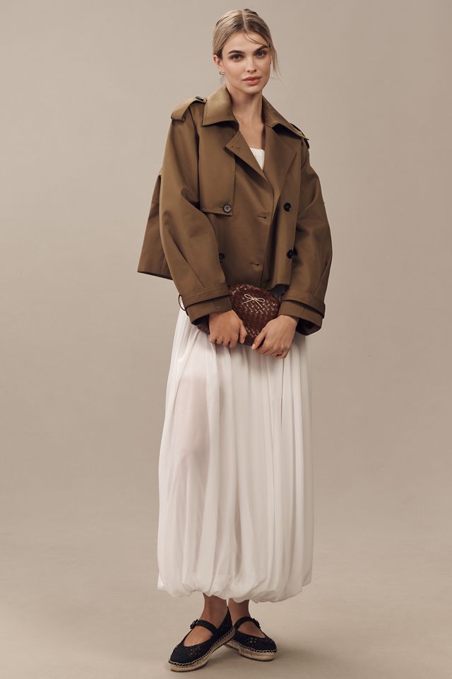 By Anthropologie Crop Trench Coat #3