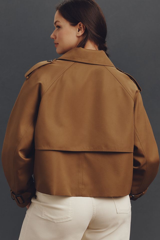 By Anthropologie Crop Trench Coat #6