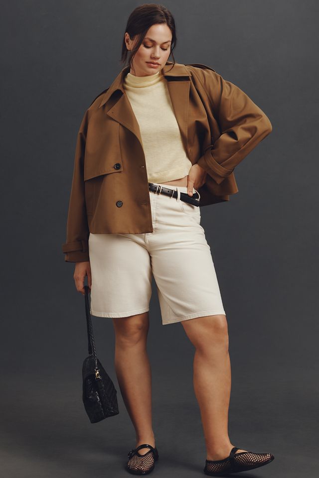 By Anthropologie Crop Trench Coat #7