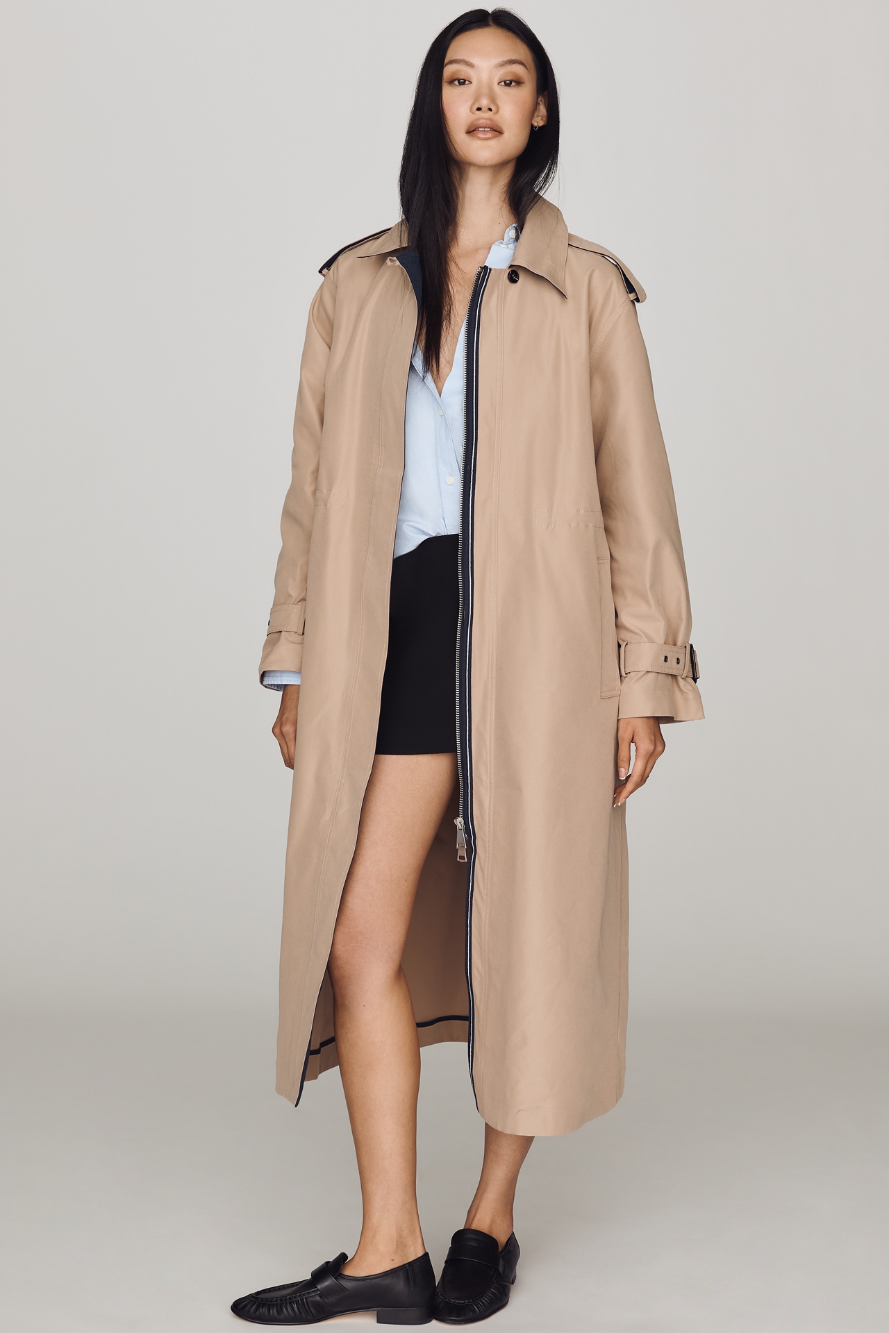 Maeve Cinched-Waist Trench Coat