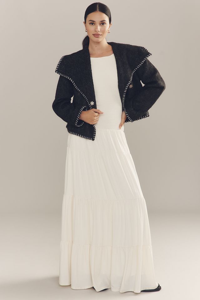 By Anthropologie Wool Blend Collared Jacket #1