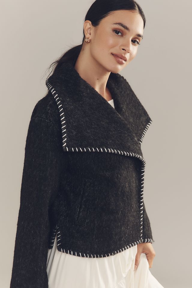 By Anthropologie Wool Blend Collared Jacket #2