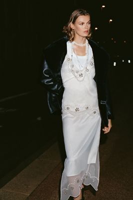 By Anthropologie Abrigo Reversible de Imitación de Piel de Oveja