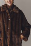 Maeve Faux-Fur Channeled Long Coat