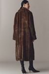 Maeve Faux-Fur Channeled Long Coat