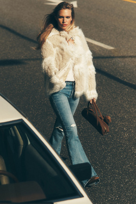 Pilcro Shaggy Faux-Fur Coat product page