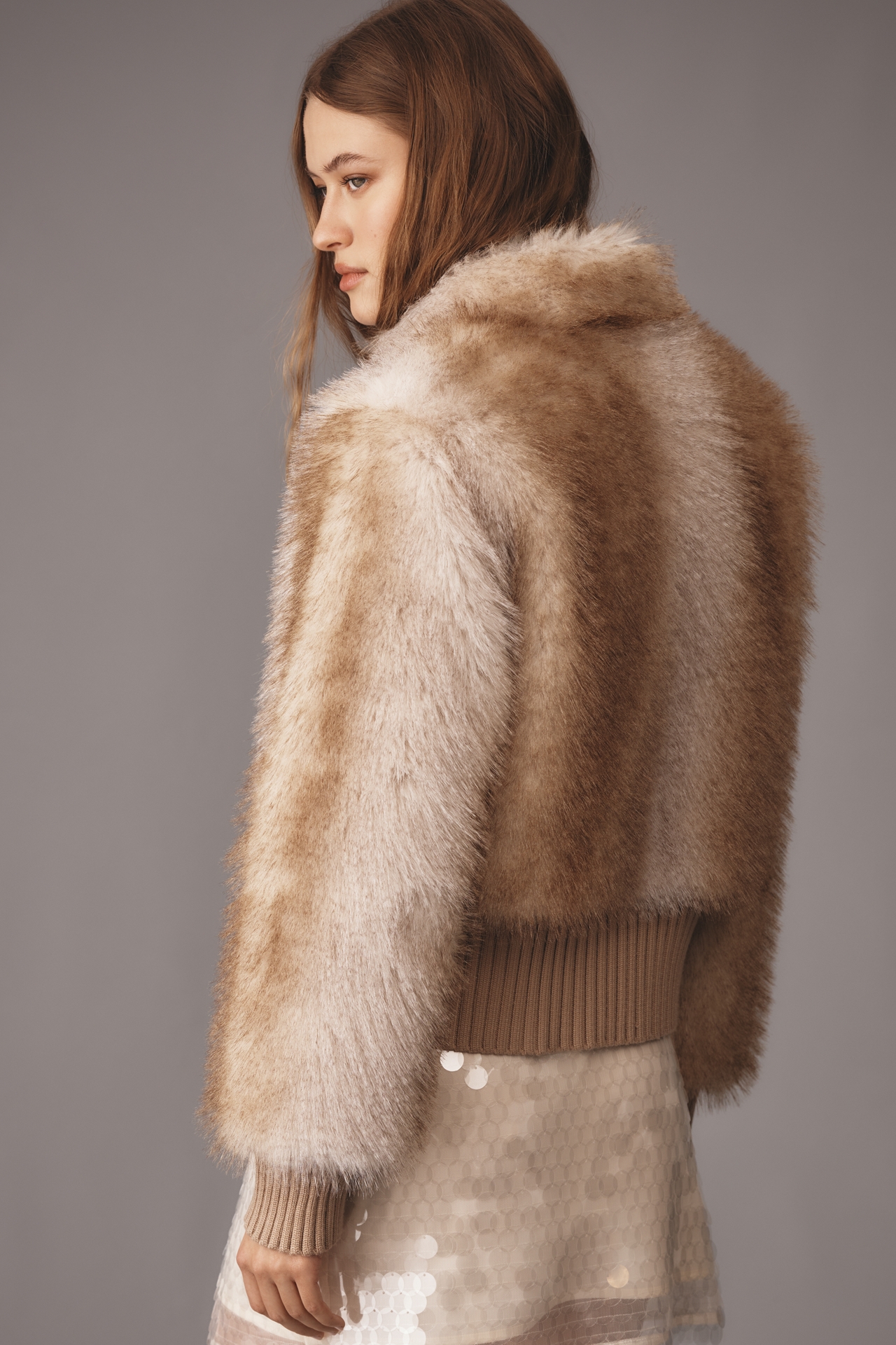 Maeve Faux-Fur Crop Coat