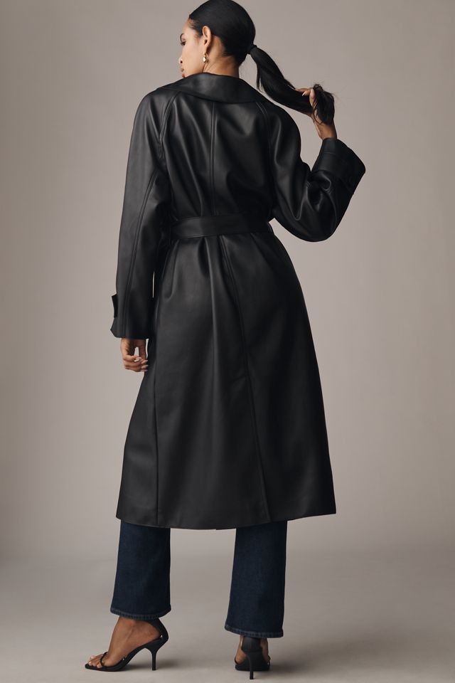 Maeve Faux-Leather Car Coat #2