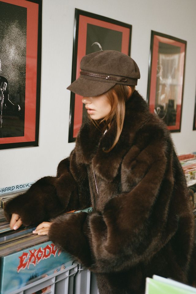 Maeve Rae Faux Fur Cropped Jacket #1