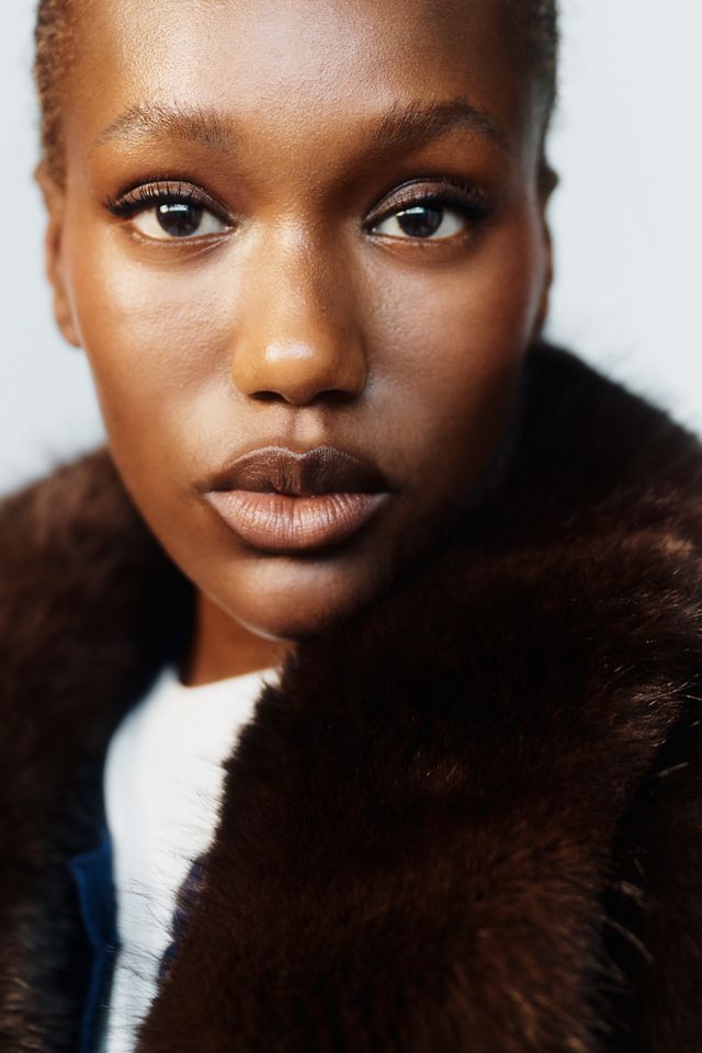 Maeve Rae Faux Fur Cropped Jacket #4