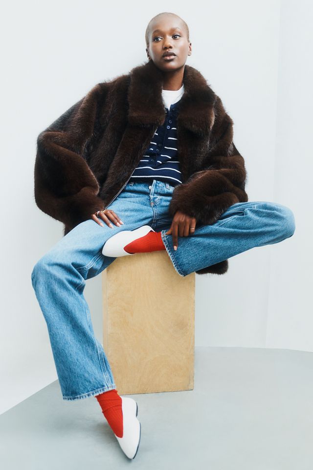 Maeve Rae Faux Fur Cropped Jacket #2