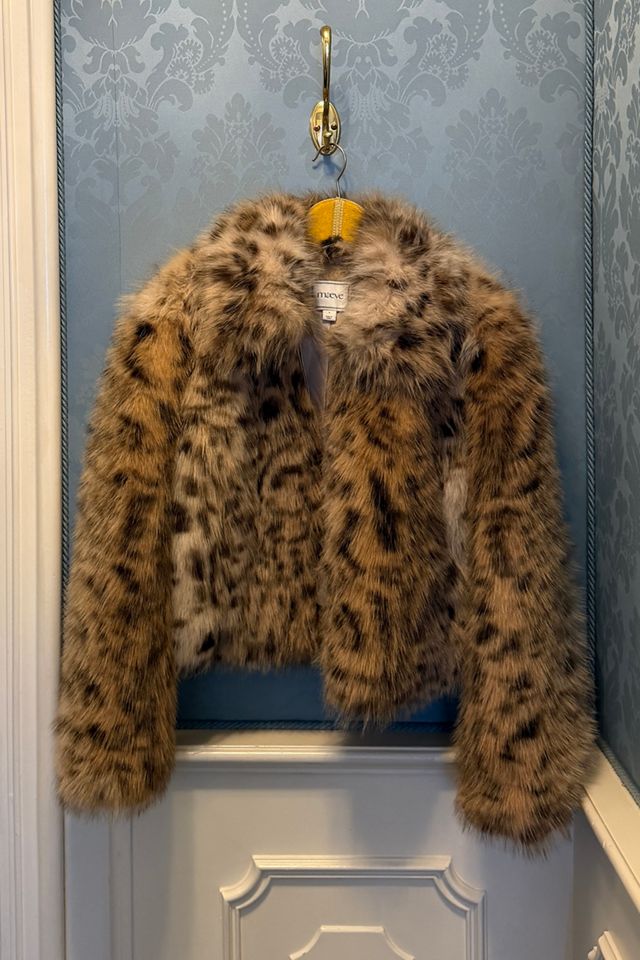 Maeve Rae Faux Fur Cropped Jacket #6