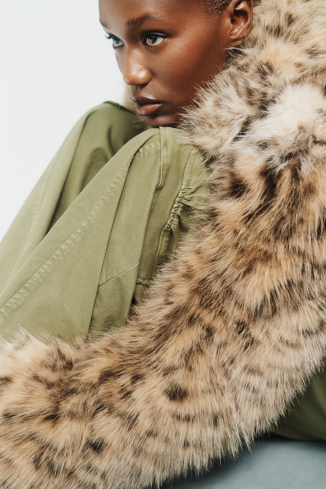 Maeve Rae Faux Fur Cropped Jacket #2