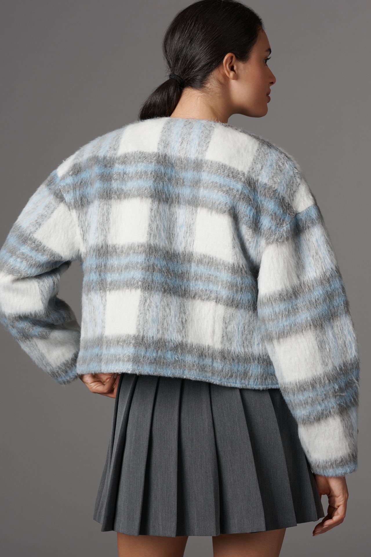 Maeve Plaid Wool Blend Jacket