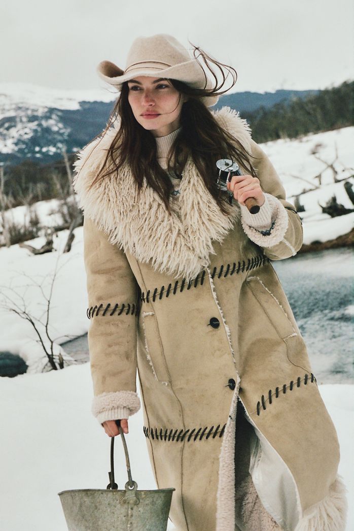 By Anthropologie Faux-Suede Longline Coat