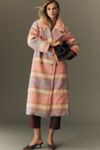 Maeve Wool-Blend Plaid Long Coat