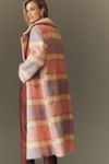 Maeve Wool-Blend Plaid Long Coat