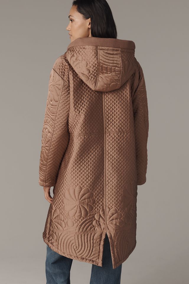 By Anthropologie Embroidered Hooded Anorak Coat #1
