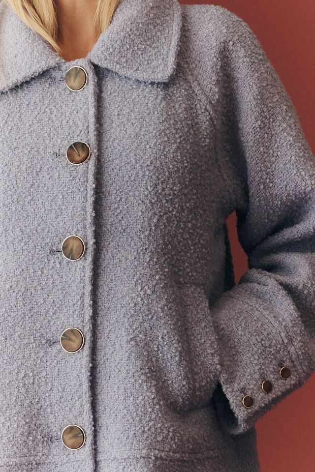 Maeve Wool Blend Drop-Waist Coat #1