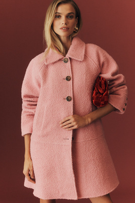 Maeve Wool Blend Drop-Waist Coat | Anthropologie