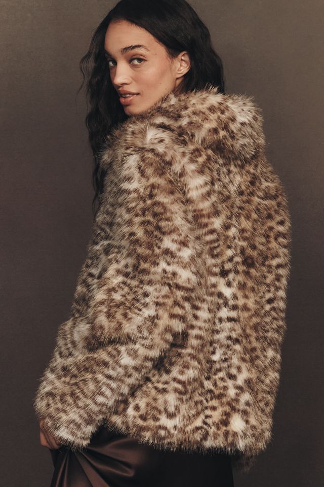 By Anthropologie Embellished Faux Fur Jacket #3