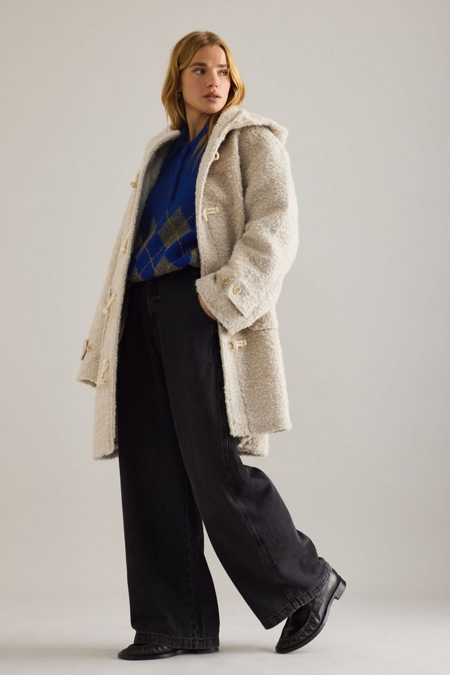 Manteau duffle à capuche en mélange de laine Pilcro #4