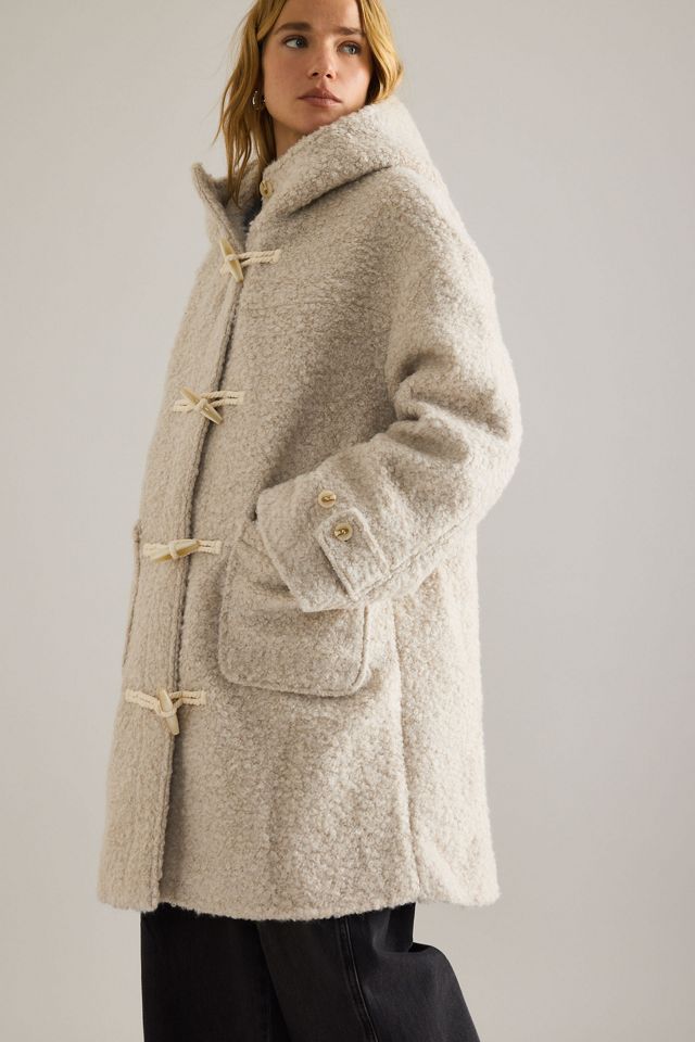 Manteau duffle à capuche en mélange de laine Pilcro #3