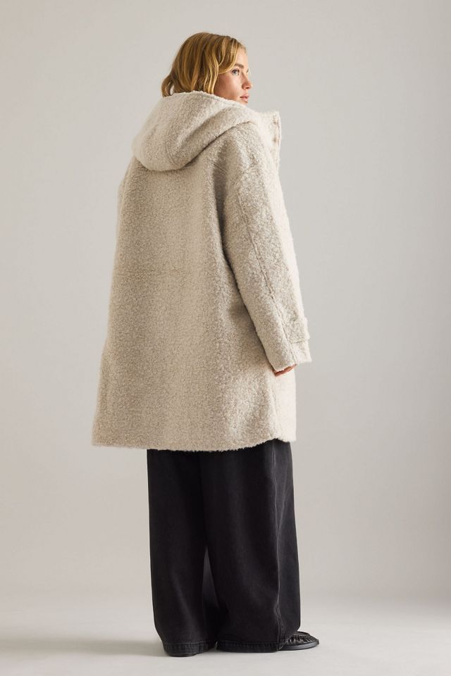 Manteau duffle à capuche en mélange de laine Pilcro #1