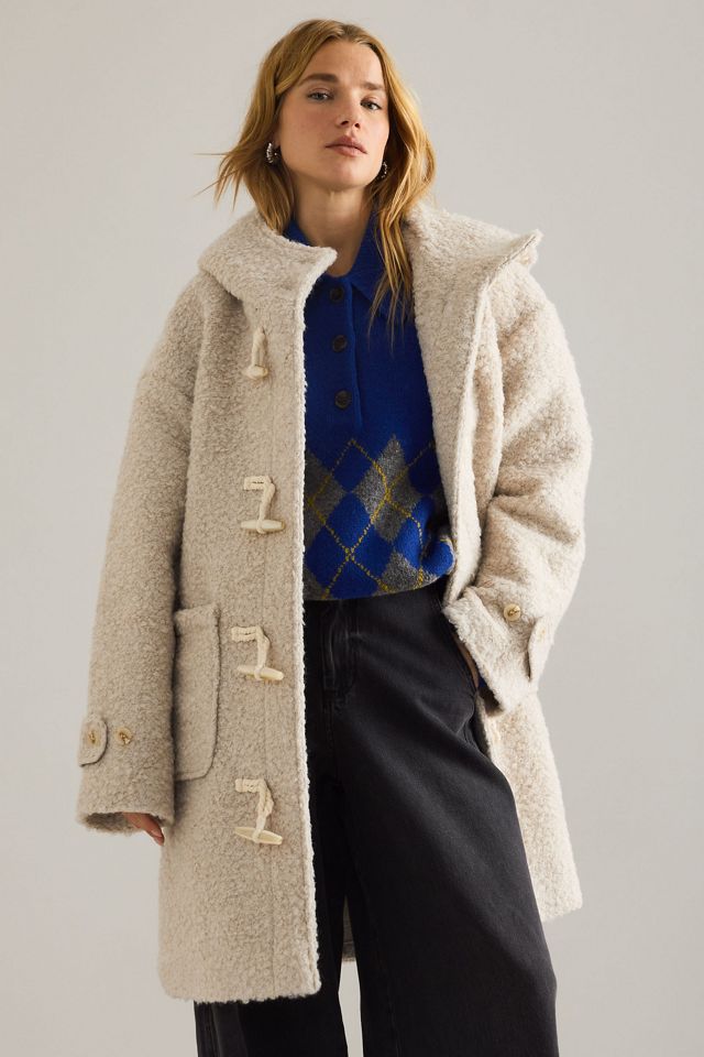 Manteau duffle à capuche en mélange de laine Pilcro #2