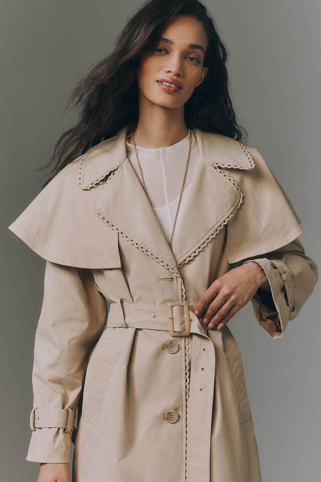 By Anthropologie Capelet Trench Coat #2