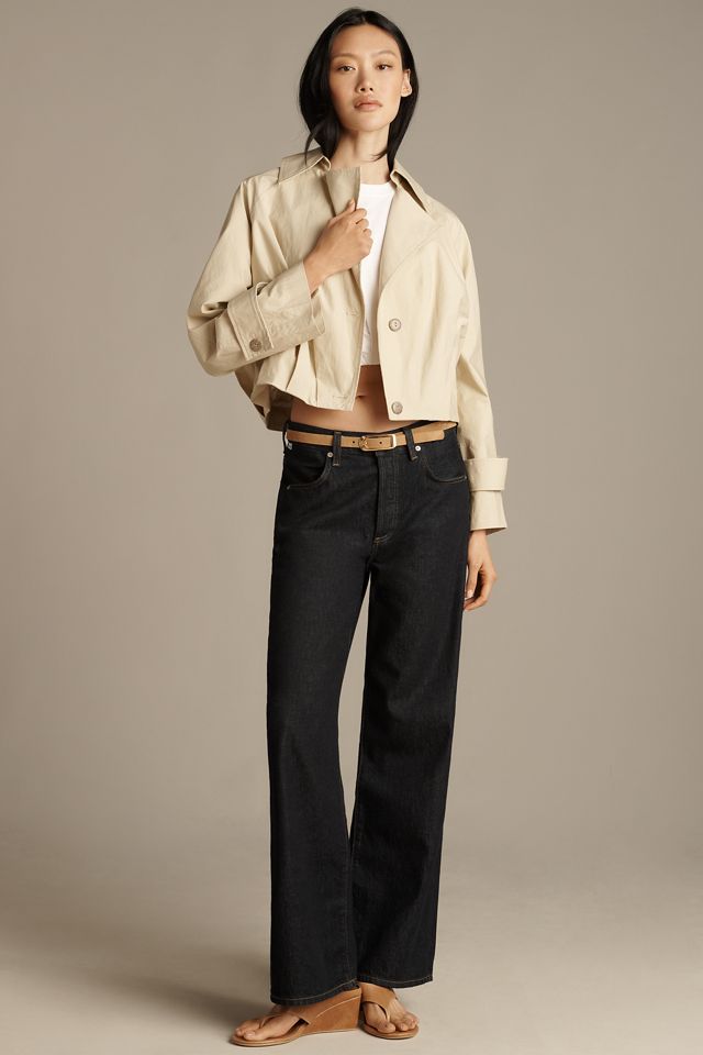 Maeve Pleated Crop Trench Jacket #2