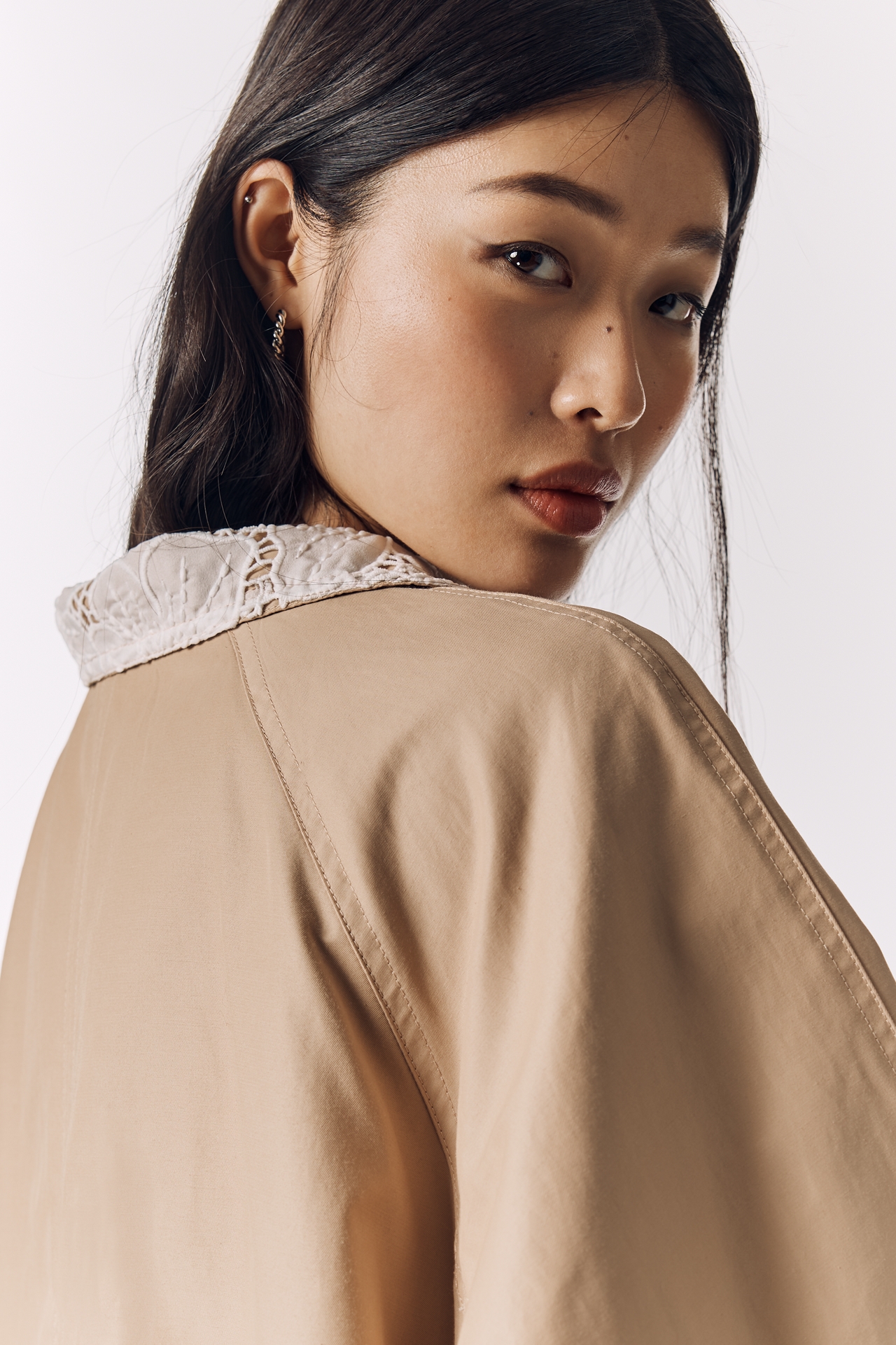 By Anthropologie Bubble-Hem Anorak Jacket