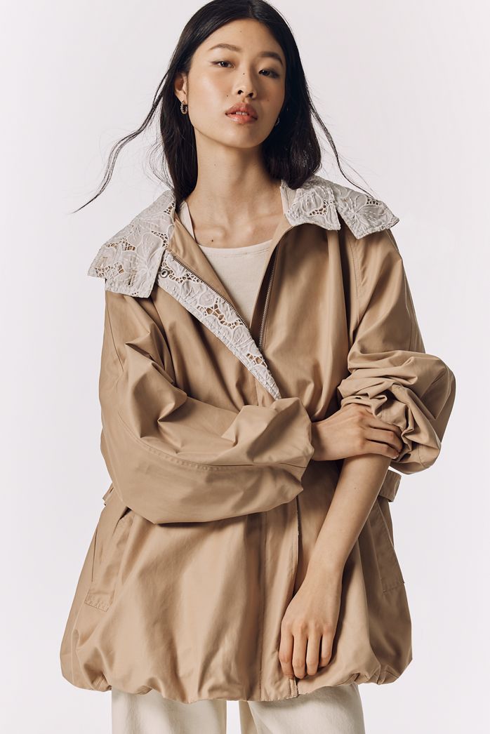 By Anthropologie Bubble-Hem Anorak Jacket