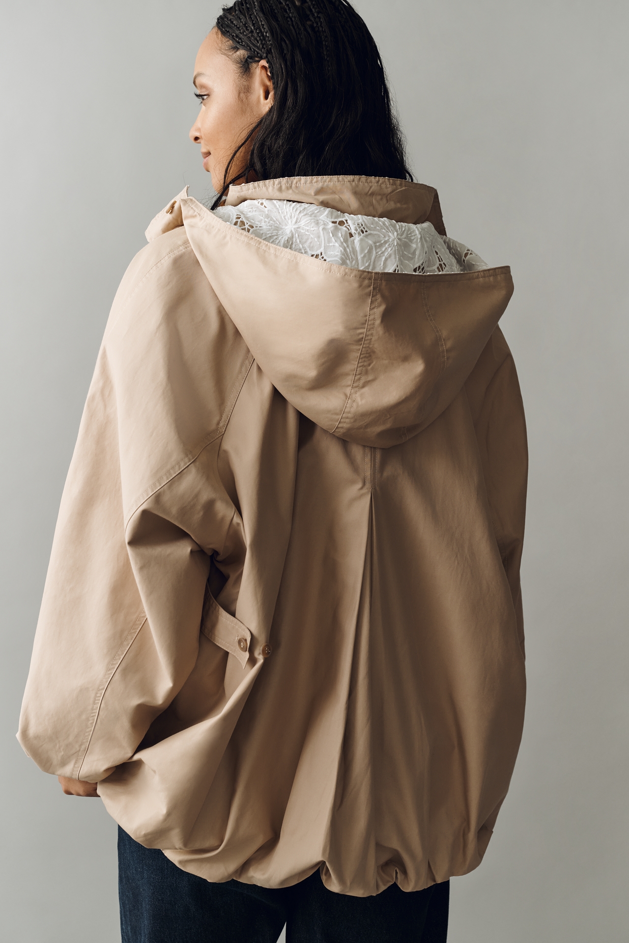 By Anthropologie Bubble-Hem Anorak Jacket