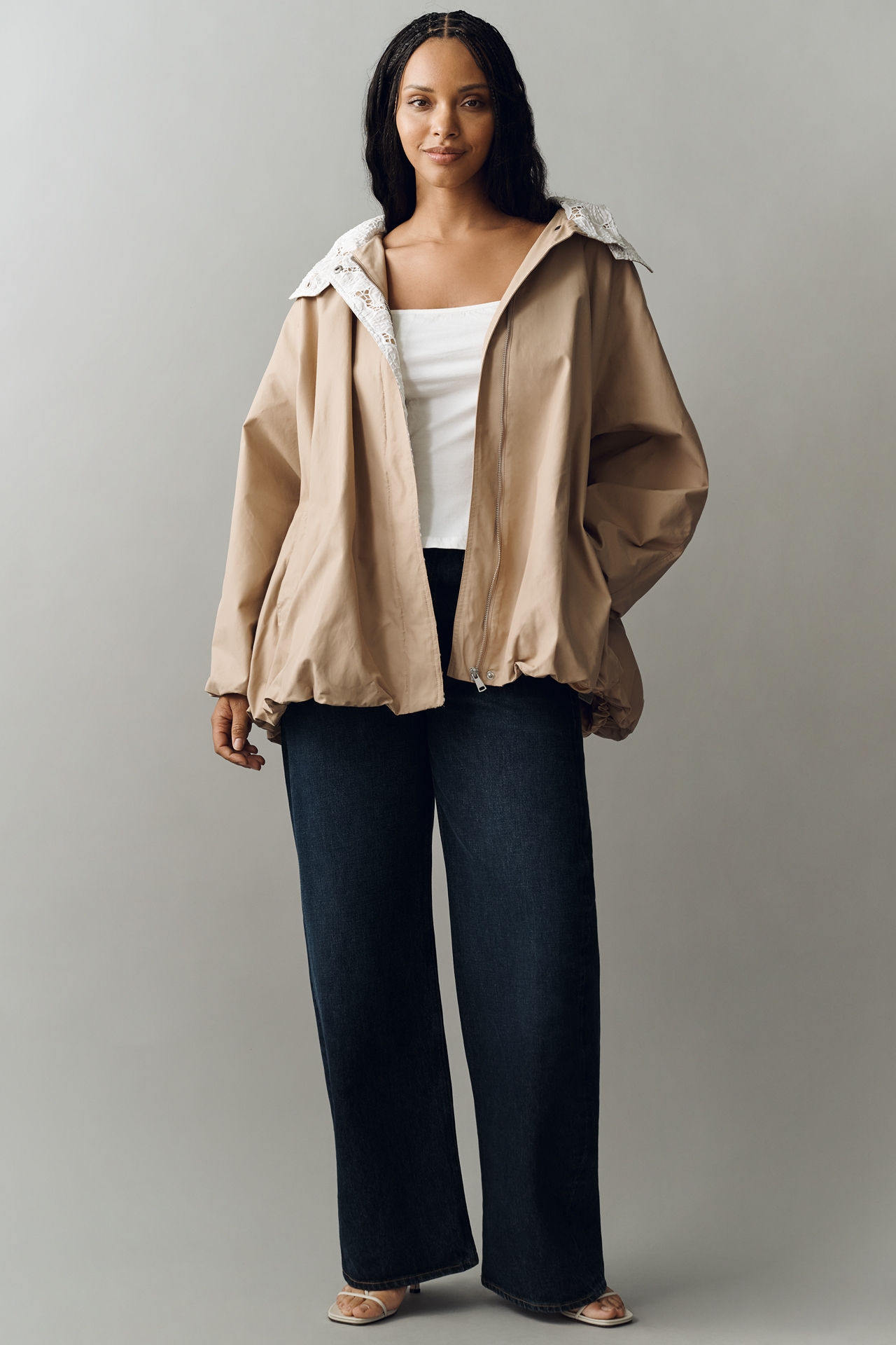 By Anthropologie Bubble-Hem Anorak Jacket